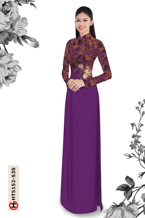 Vải Áo Dài Hoa In 3D mới ra AD HT5152 36 Vải Áo Dài Hoa In 3D mới ra AD HT5152