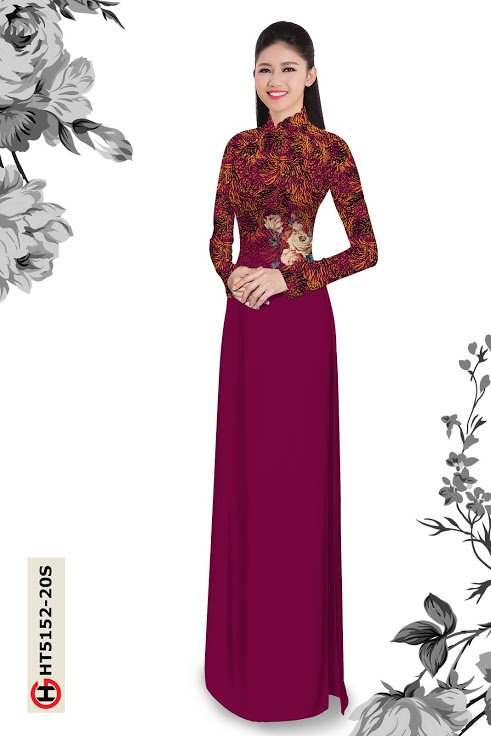 Vải Áo Dài Hoa In 3D mới ra AD HT5152 38 Vải Áo Dài Hoa In 3D mới ra AD HT5152