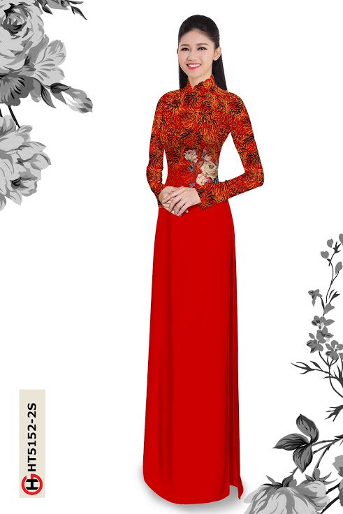 Vải Áo Dài Hoa In 3D mới ra AD HT5152 42 Vải Áo Dài Hoa In 3D mới ra AD HT5152
