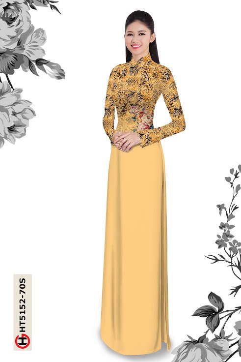 Vải Áo Dài Hoa In 3D mới ra AD HT5152 39 Vải Áo Dài Hoa In 3D mới ra AD HT5152
