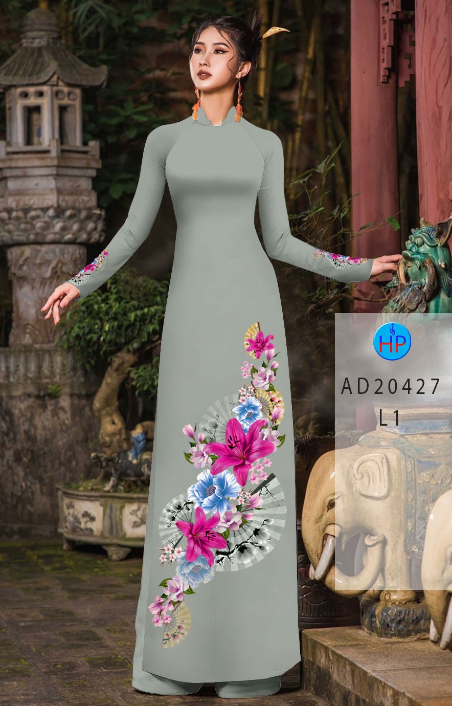 Vải Áo Dài Hoa Ly mới ra AD 20427 38 Vải Áo Dài Hoa Ly mới ra AD 20427