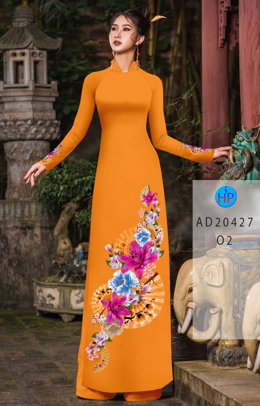 Vải Áo Dài Hoa Ly mới ra AD 20427 41 Vải Áo Dài Hoa Ly mới ra AD 20427