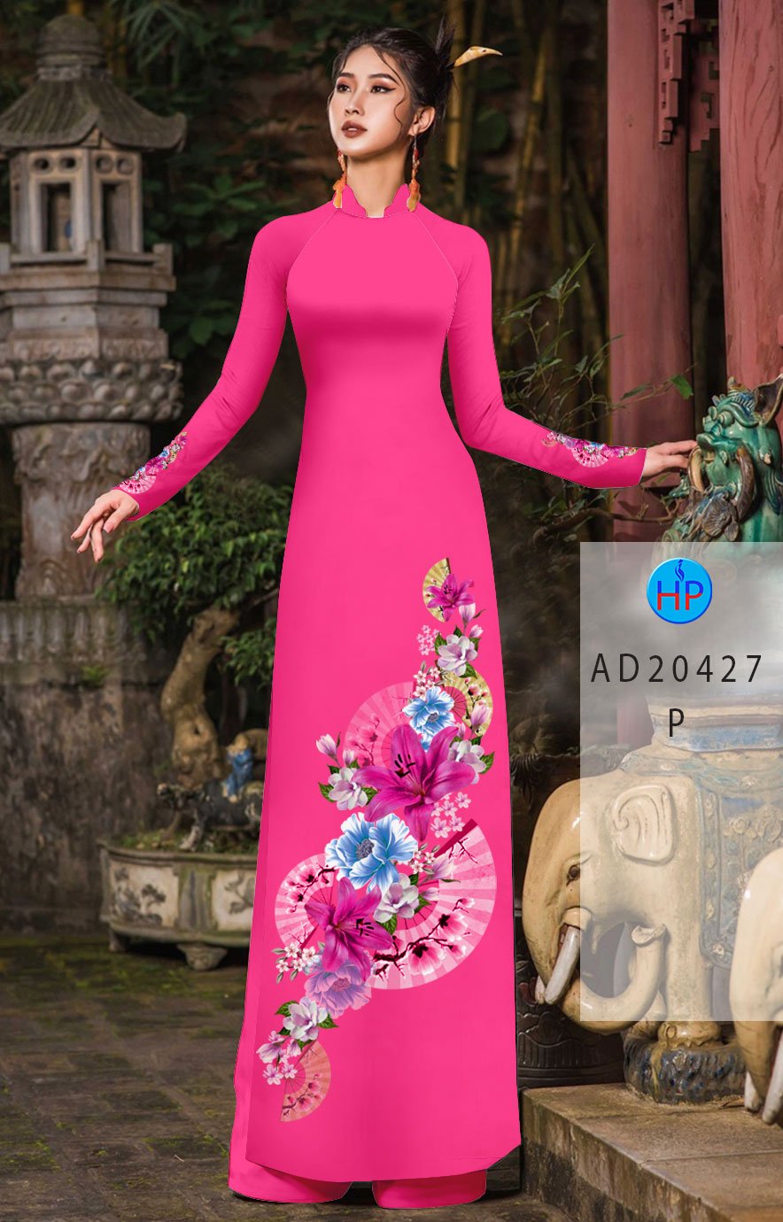 Vải Áo Dài Hoa Ly mới ra AD 20427 43 Vải Áo Dài Hoa Ly mới ra AD 20427