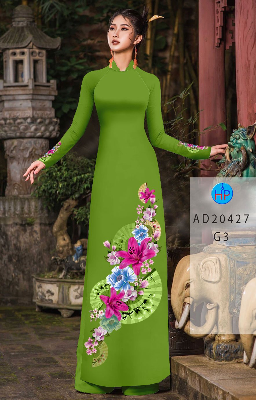 Vải Áo Dài Hoa Ly mới ra AD 20427 49 Vải Áo Dài Hoa Ly mới ra AD 20427