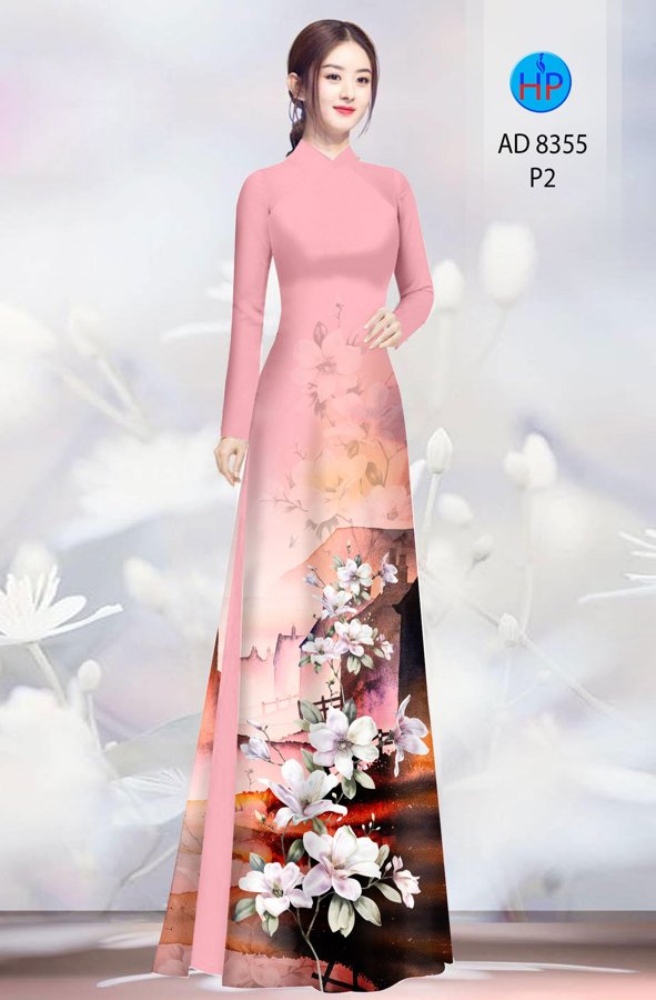 Vải Áo Dài Hoa In 3D thiết kế 2020 AD 8355 42 Vải Áo Dài Hoa In 3D thiết kế 2020 AD 8355