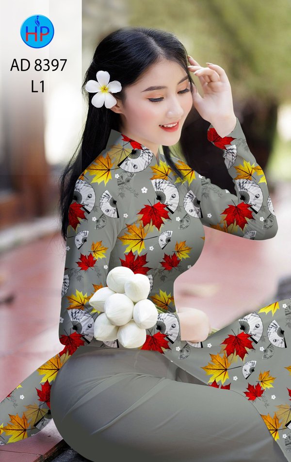 Vải Áo Dài Lá Phong kiểu mới AD 8397 37 Vải Áo Dài Lá Phong kiểu mới AD 8397
