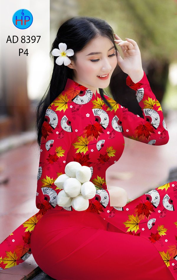 Vải Áo Dài Lá Phong kiểu mới AD 8397 39 Vải Áo Dài Lá Phong kiểu mới AD 8397