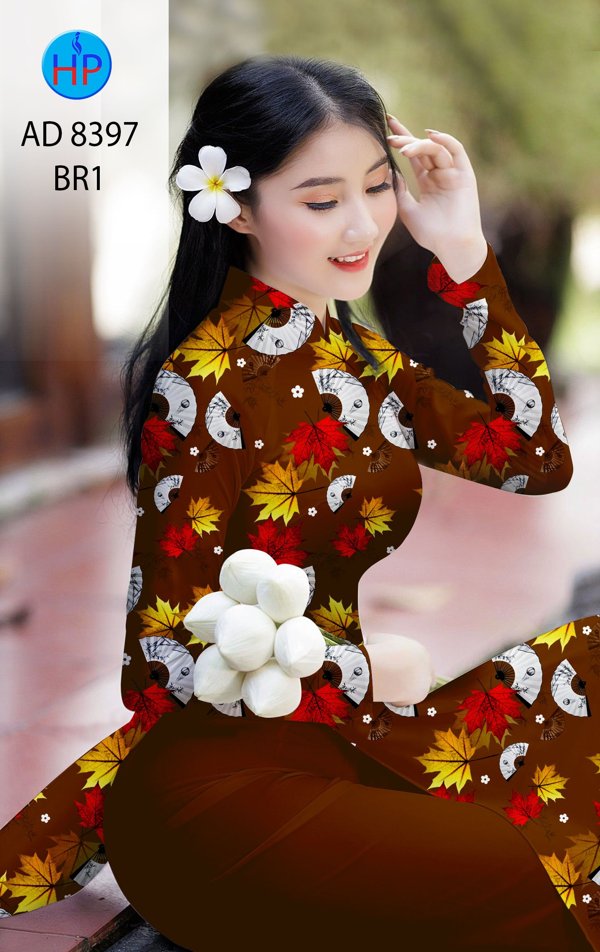 Vải Áo Dài Lá Phong kiểu mới AD 8397 49 Vải Áo Dài Lá Phong kiểu mới AD 8397