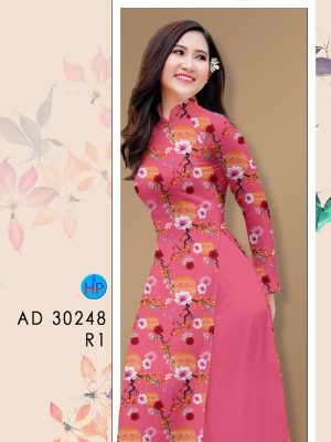 Vải Áo Dài Hoa Đào Tết kiểu mới AD 30248 24 1607486147 617 Vai Ao Dai Hoa Dao Tet kieu moi AD 30248