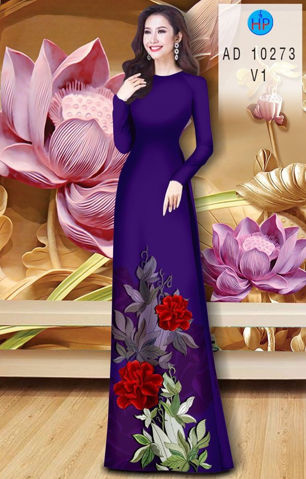 Vải Áo Dài Hoa In 3D thiết kế 2020 AD 10273 39 Vải Áo Dài Hoa In 3D thiết kế 2020 AD 10273