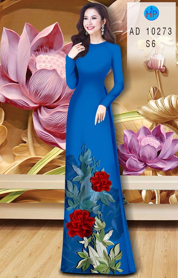 Vải Áo Dài Hoa In 3D thiết kế 2020 AD 10273 38 Vải Áo Dài Hoa In 3D thiết kế 2020 AD 10273
