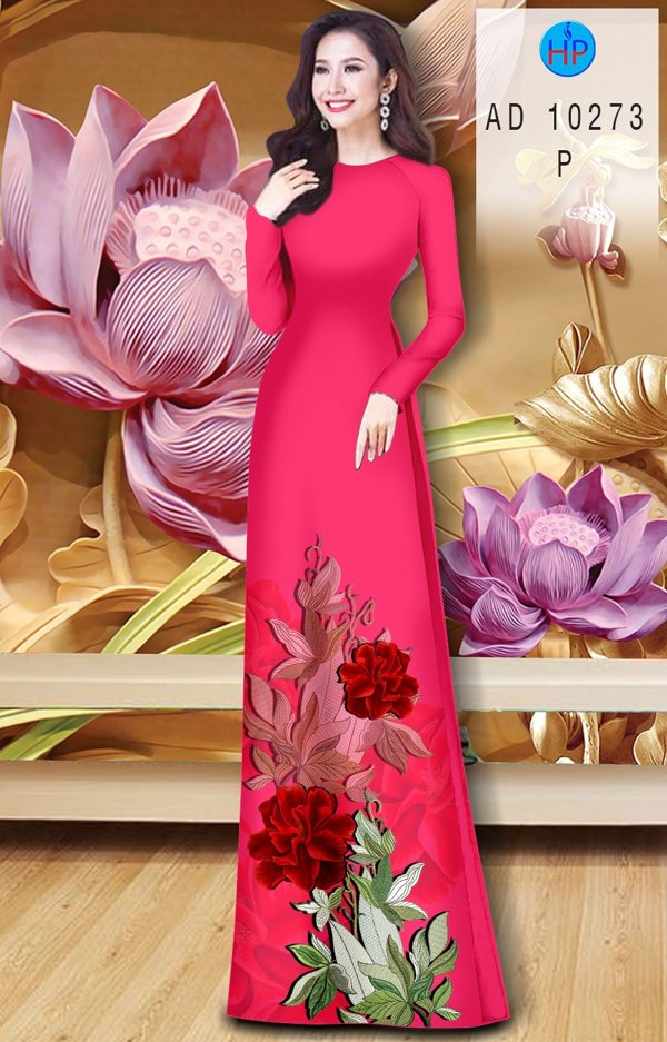 Vải Áo Dài Hoa In 3D thiết kế 2020 AD 10273 51 Vải Áo Dài Hoa In 3D thiết kế 2020 AD 10273