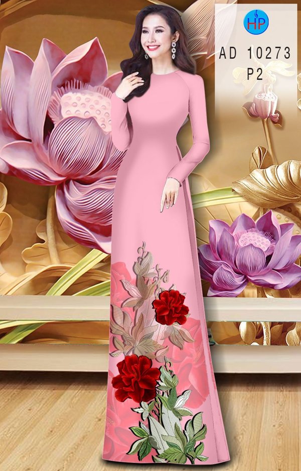 Vải Áo Dài Hoa In 3D thiết kế 2020 AD 10273 54 Vải Áo Dài Hoa In 3D thiết kế 2020 AD 10273