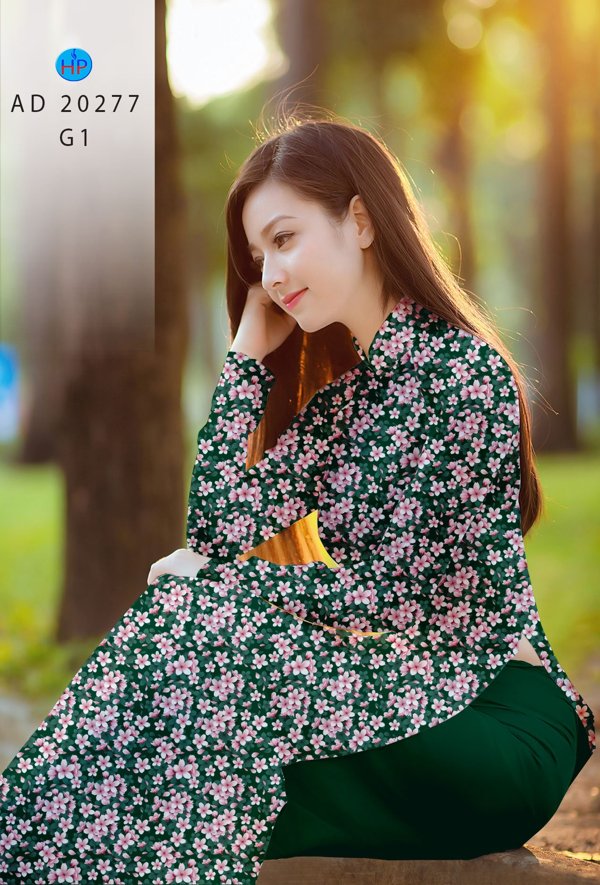 Vải Áo Dài Hoa Nhí kiểu mới AD 20277 40 Vải Áo Dài Hoa Nhí kiểu mới AD 20277