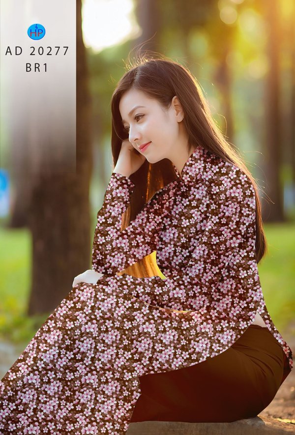 Vải Áo Dài Hoa Nhí kiểu mới AD 20277 45 Vải Áo Dài Hoa Nhí kiểu mới AD 20277