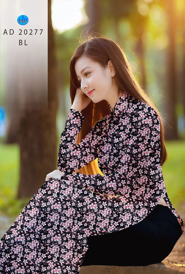 Vải Áo Dài Hoa Nhí kiểu mới AD 20277 50 Vải Áo Dài Hoa Nhí kiểu mới AD 20277