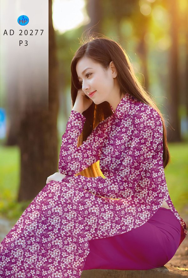 Vải Áo Dài Hoa Nhí kiểu mới AD 20277 51 Vải Áo Dài Hoa Nhí kiểu mới AD 20277