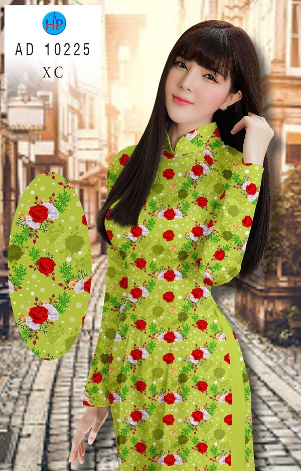 Vải Áo Dài Hoa Hồng Đều mới ra AD 10225 38 Vải Áo Dài Hoa Hồng Đều mới ra AD 10225