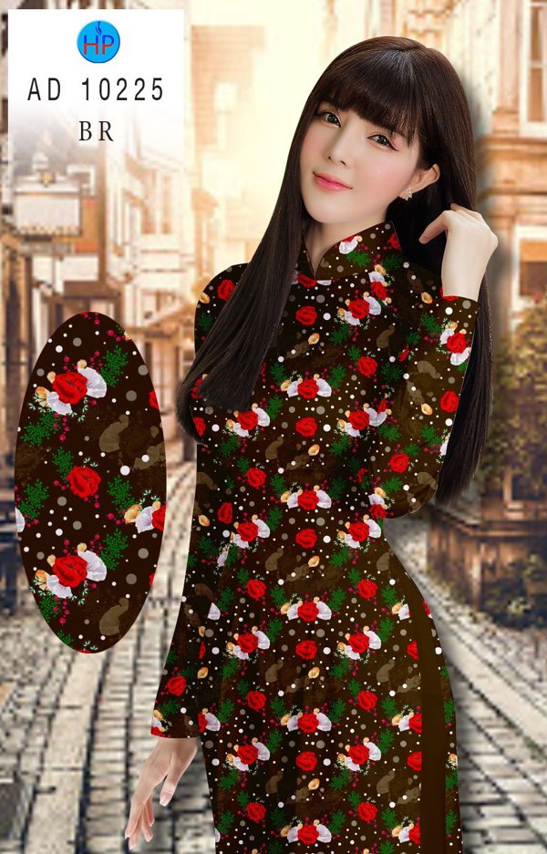 Vải Áo Dài Hoa Hồng Đều mới ra AD 10225 41 Vải Áo Dài Hoa Hồng Đều mới ra AD 10225