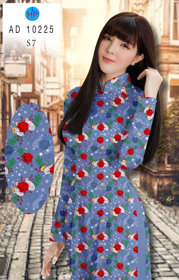 Vải Áo Dài Hoa Hồng Đều mới ra AD 10225 40 Vải Áo Dài Hoa Hồng Đều mới ra AD 10225