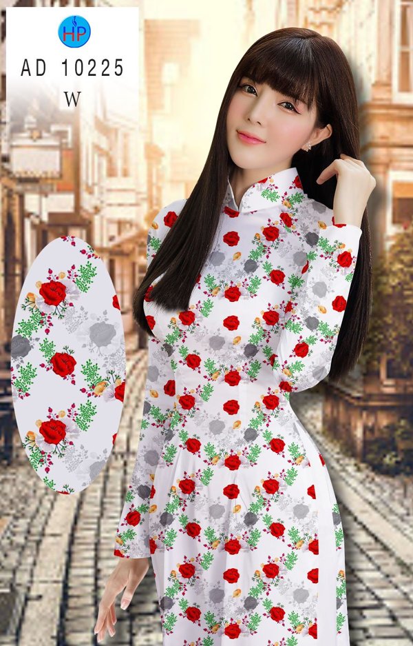 Vải Áo Dài Hoa Hồng Đều mới ra AD 10225 39 Vải Áo Dài Hoa Hồng Đều mới ra AD 10225
