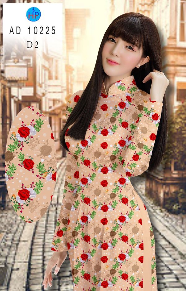Vải Áo Dài Hoa Hồng Đều mới ra AD 10225 45 Vải Áo Dài Hoa Hồng Đều mới ra AD 10225