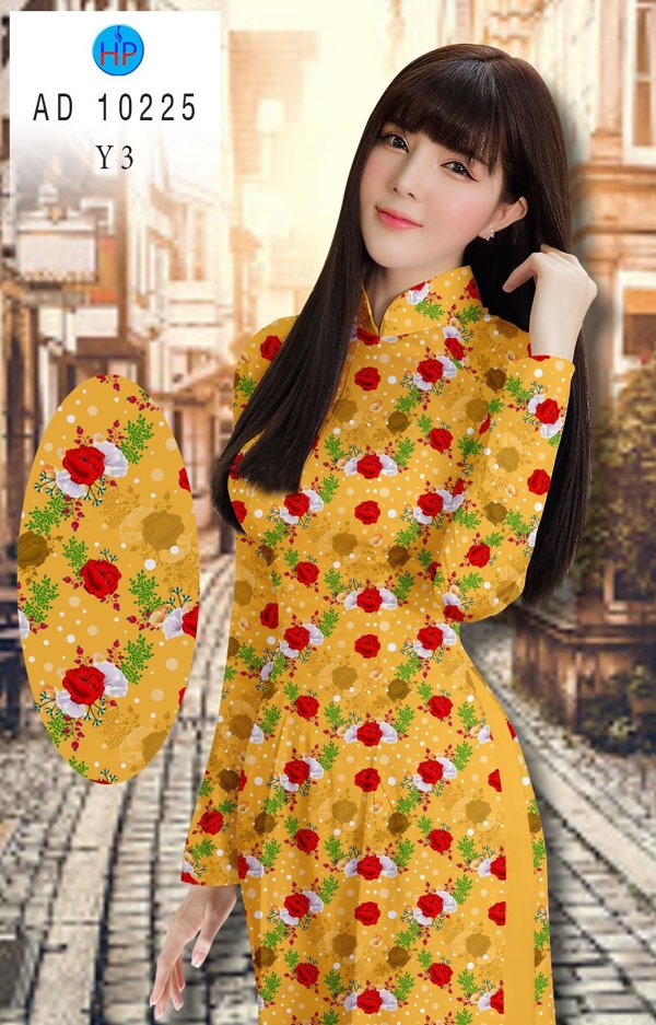 Vải Áo Dài Hoa Hồng Đều mới ra AD 10225 50 Vải Áo Dài Hoa Hồng Đều mới ra AD 10225