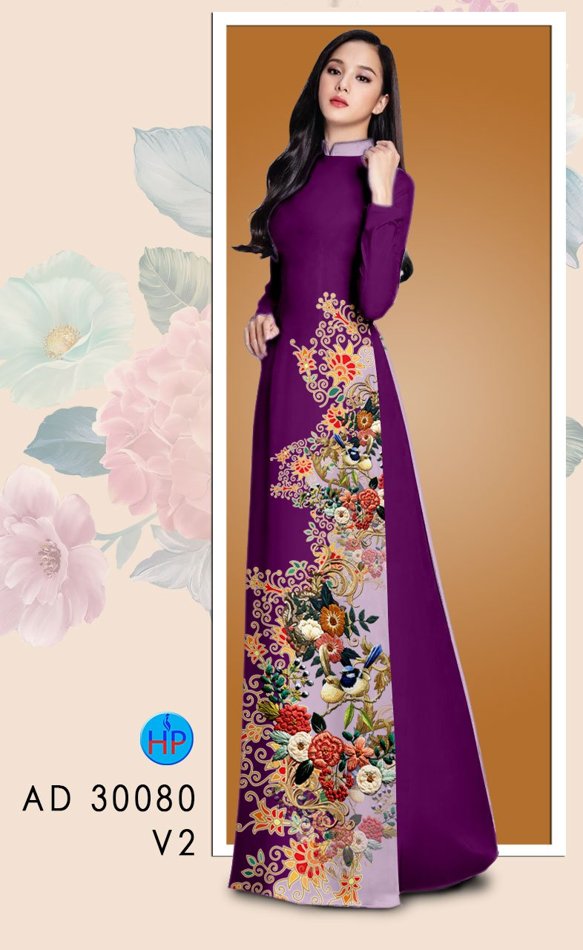 Vải Áo Dài Hoa In 3D mới ra AD 30080 39 Vải Áo Dài Hoa In 3D mới ra AD 30080