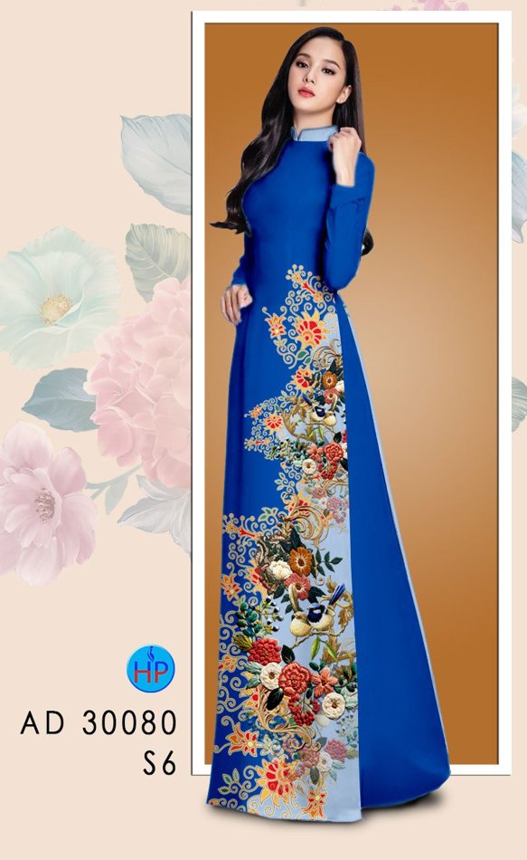 Vải Áo Dài Hoa In 3D mới ra AD 30080 47 Vải Áo Dài Hoa In 3D mới ra AD 30080