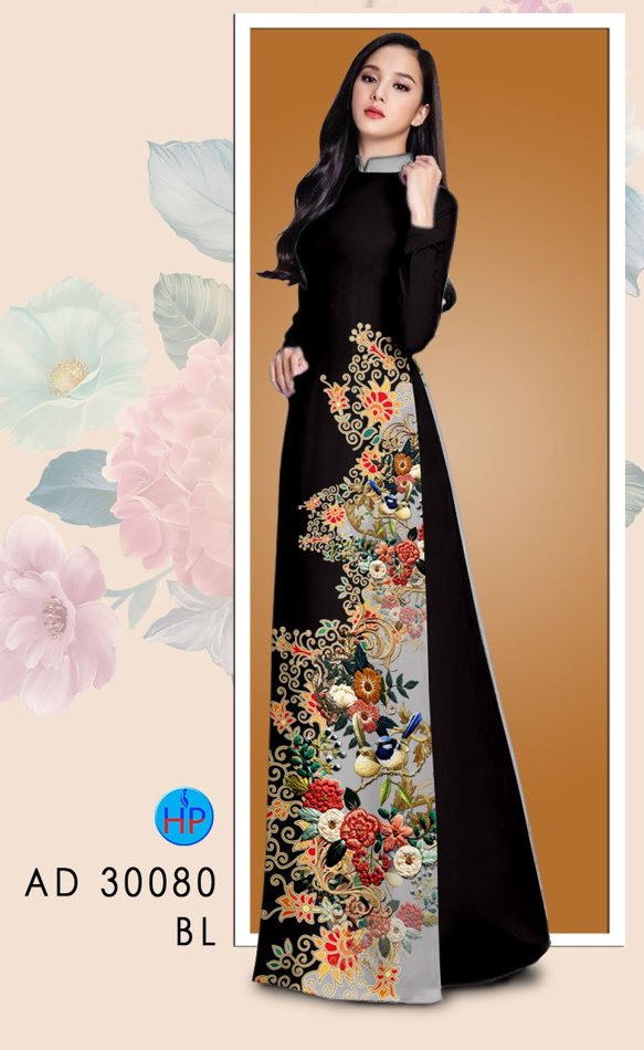 Vải Áo Dài Hoa In 3D mới ra AD 30080 45 Vải Áo Dài Hoa In 3D mới ra AD 30080