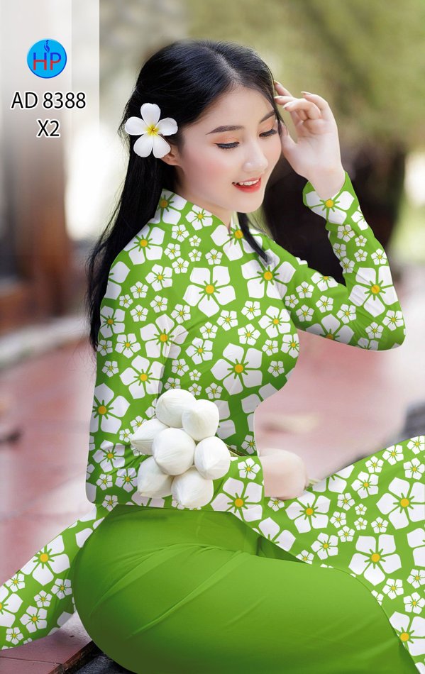 Vải Áo Dài Hoa Đều thiết kế 2020 AD 8388