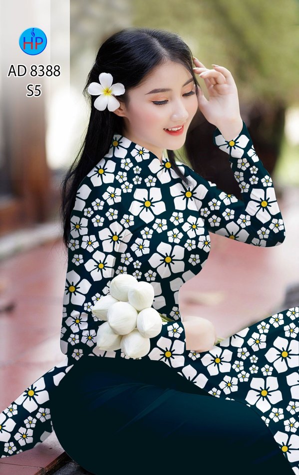 Vải Áo Dài Hoa Đều thiết kế 2020 AD 8388