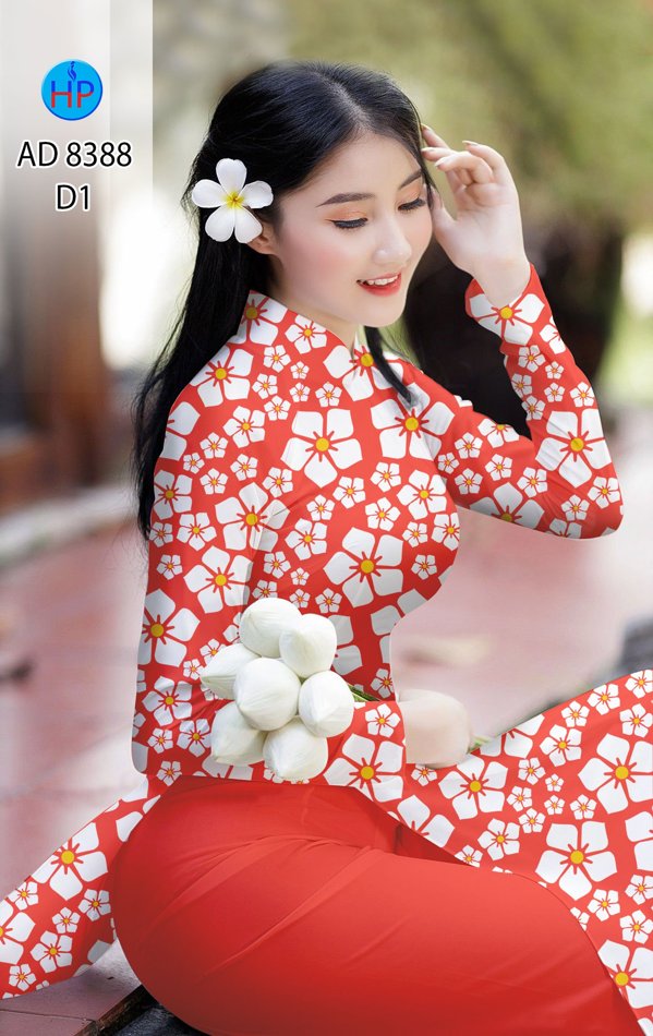 Vải Áo Dài Hoa Đều thiết kế 2020 AD 8388
