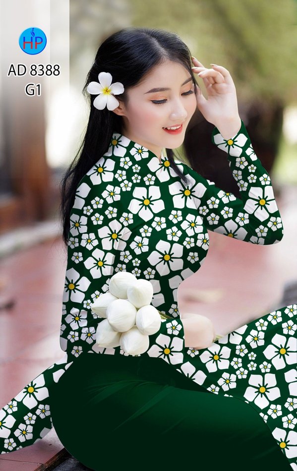Vải Áo Dài Hoa Đều thiết kế 2020 AD 8388