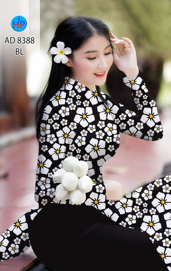 Vải Áo Dài Hoa Đều thiết kế 2020 AD 8388