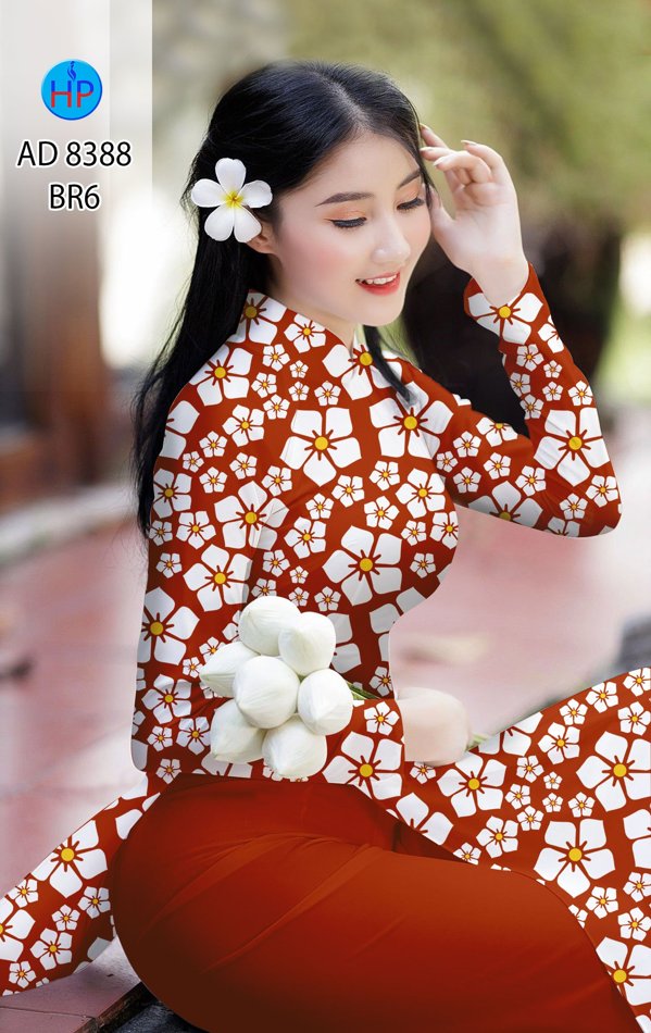 Vải Áo Dài Hoa Đều thiết kế 2020 AD 8388