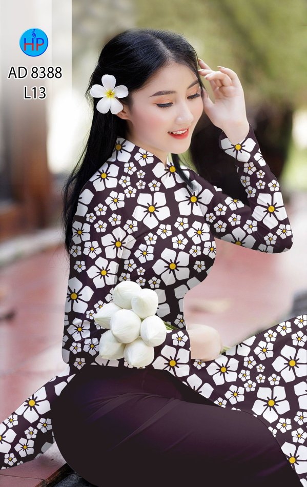 Vải Áo Dài Hoa Đều thiết kế 2020 AD 8388
