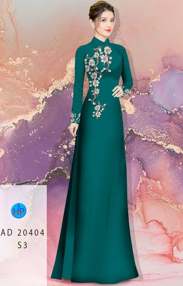 Vải Áo Dài Hoa Đào mới ra AD 20404