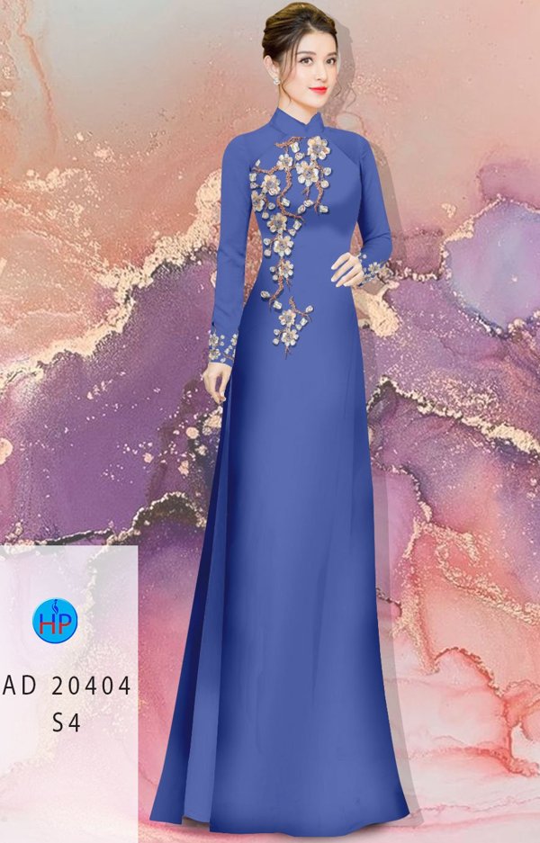 Vải Áo Dài Hoa Đào mới ra AD 20404