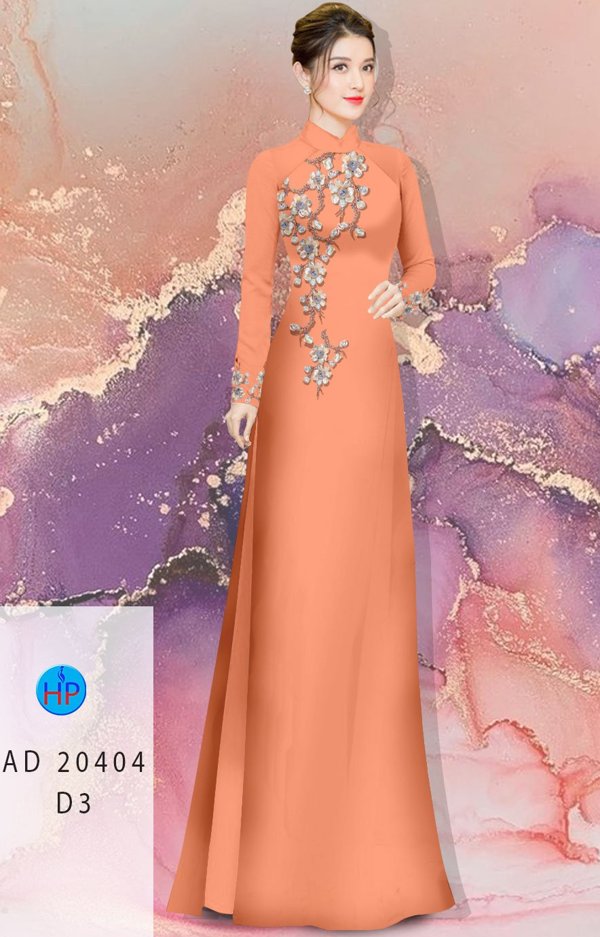 Vải Áo Dài Hoa Đào mới ra AD 20404