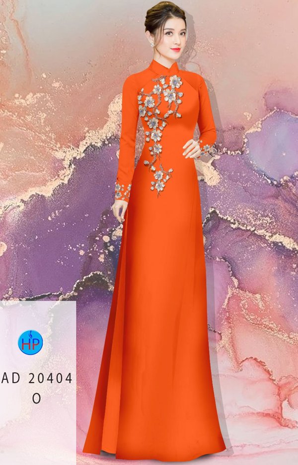 Vải Áo Dài Hoa Đào mới ra AD 20404