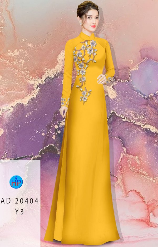 Vải Áo Dài Hoa Đào mới ra AD 20404