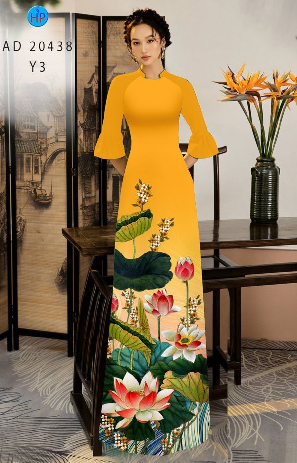 Vải Áo Dài Hoa Sen thiết kế 2020 AD 20438 37 Vải Áo Dài Hoa Sen thiết kế 2020 AD 20438