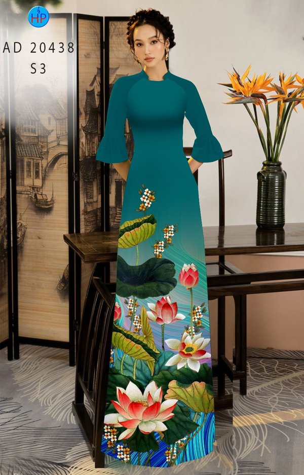 Vải Áo Dài Hoa Sen thiết kế 2020 AD 20438 47 Vải Áo Dài Hoa Sen thiết kế 2020 AD 20438