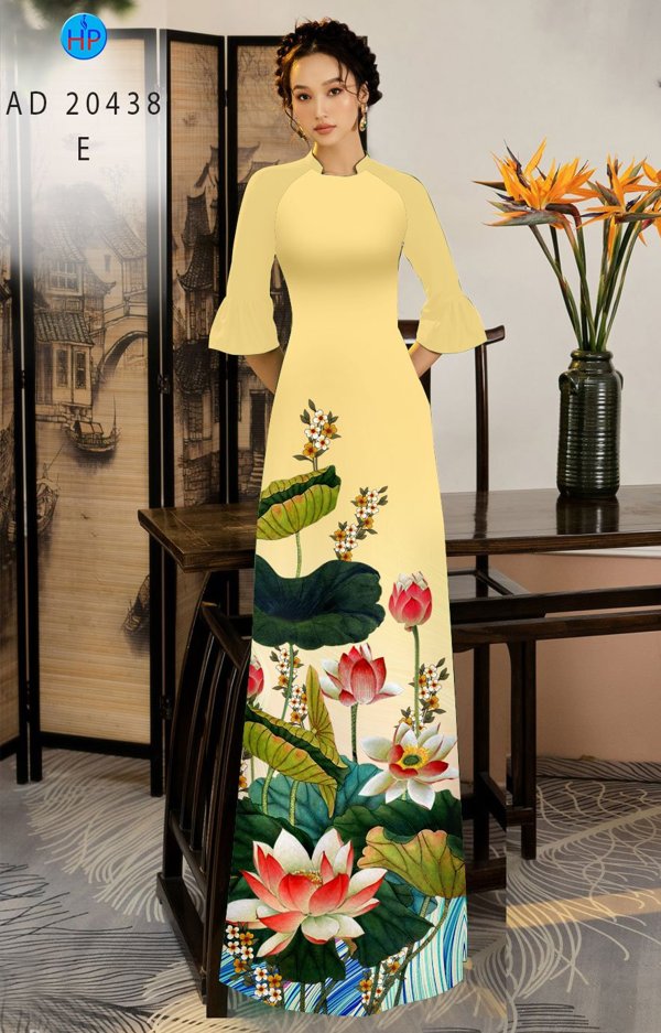 Vải Áo Dài Hoa Sen thiết kế 2020 AD 20438 43 Vải Áo Dài Hoa Sen thiết kế 2020 AD 20438