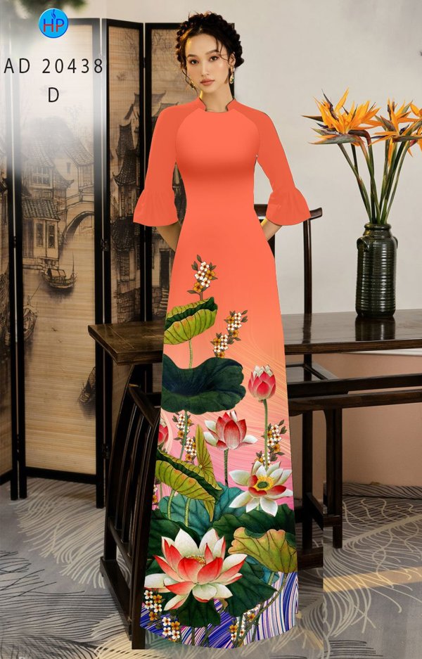 Vải Áo Dài Hoa Sen thiết kế 2020 AD 20438 49 Vải Áo Dài Hoa Sen thiết kế 2020 AD 20438