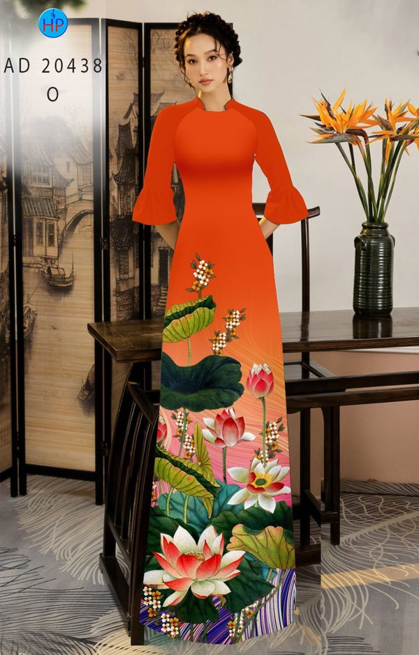 Vải Áo Dài Hoa Sen thiết kế 2020 AD 20438 51 Vải Áo Dài Hoa Sen thiết kế 2020 AD 20438
