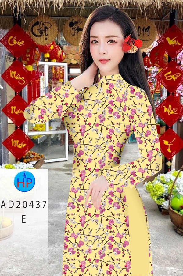 Vải Áo Dài Hoa Nhí kiểu mới AD 20437 37 Vải Áo Dài Hoa Nhí kiểu mới AD 20437