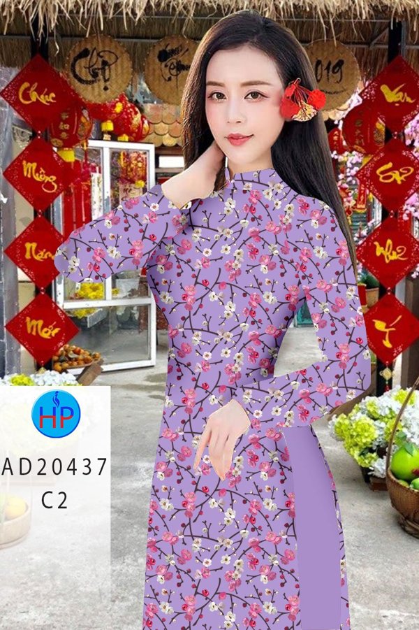 Vải Áo Dài Hoa Nhí kiểu mới AD 20437 41 Vải Áo Dài Hoa Nhí kiểu mới AD 20437