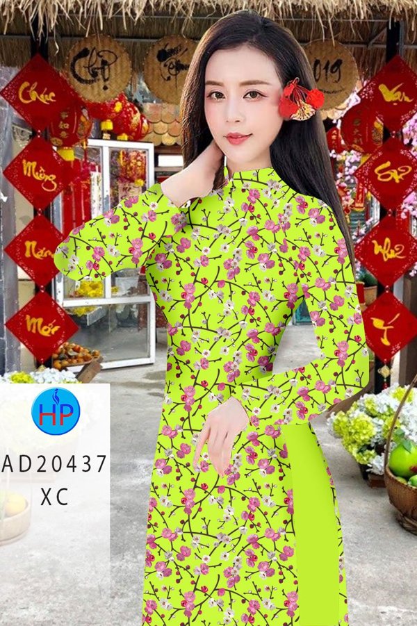 Vải Áo Dài Hoa Nhí kiểu mới AD 20437 38 Vải Áo Dài Hoa Nhí kiểu mới AD 20437